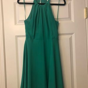 Express green A-line dress